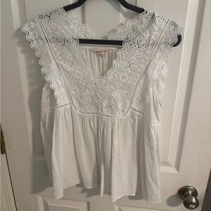Rebecca Taylor White Eyelet Tank Size 4